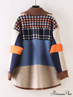 Color Block Graceful Striped Sweater