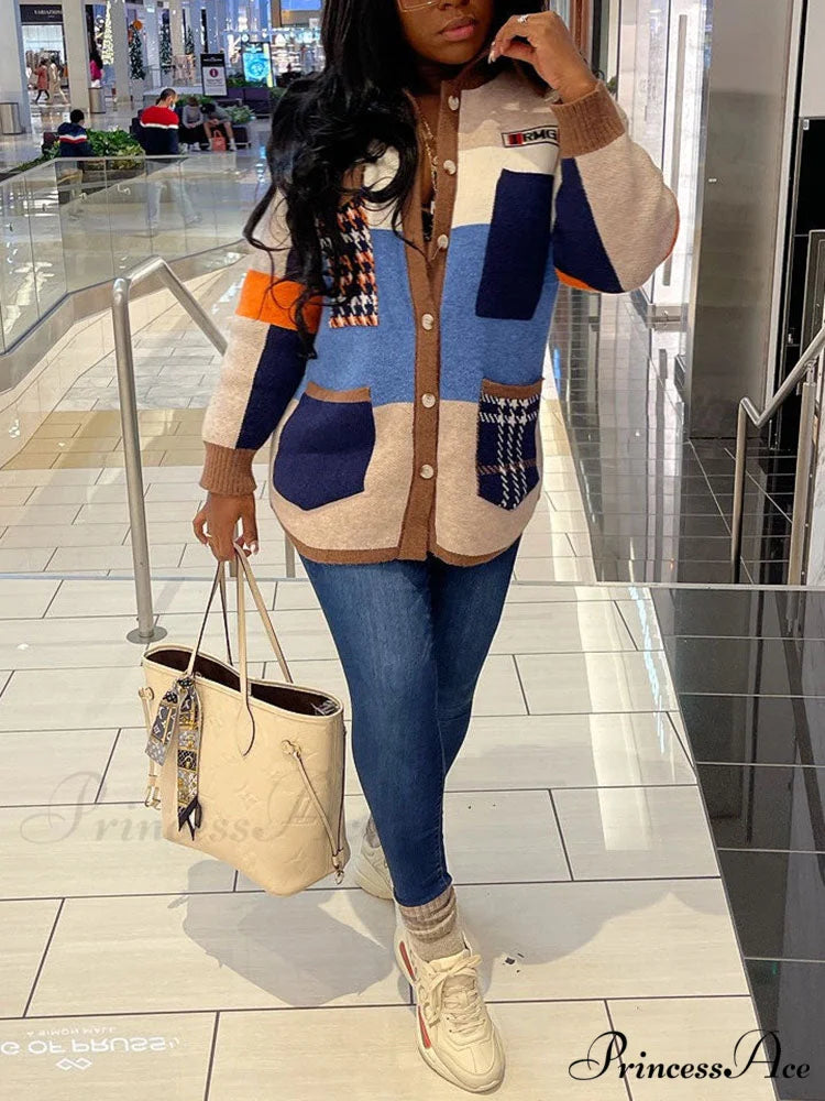 Color Block Graceful Striped Sweater