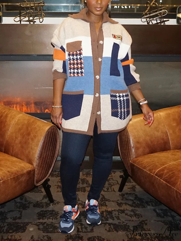 Color Block Graceful Striped Sweater