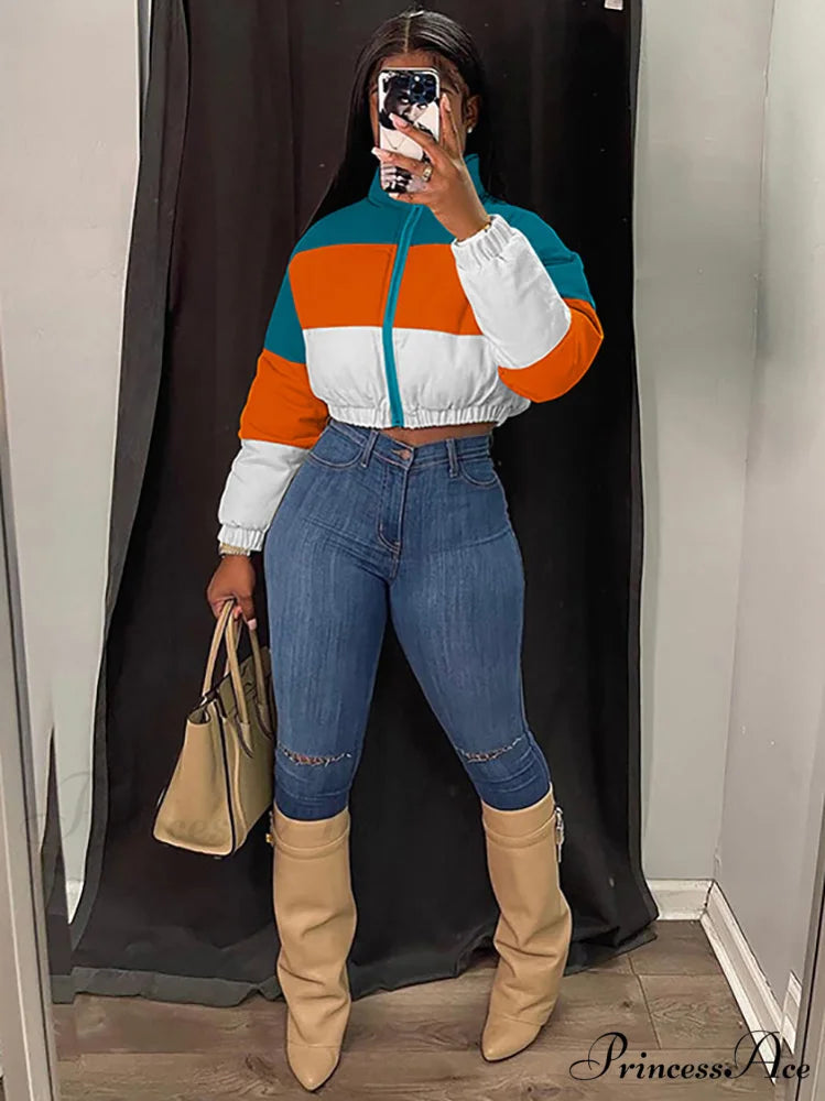 Color Block Graceful Sweater Cardigan