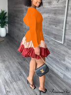 Color Block Reversible Trendy Knitted Boot Cuffs