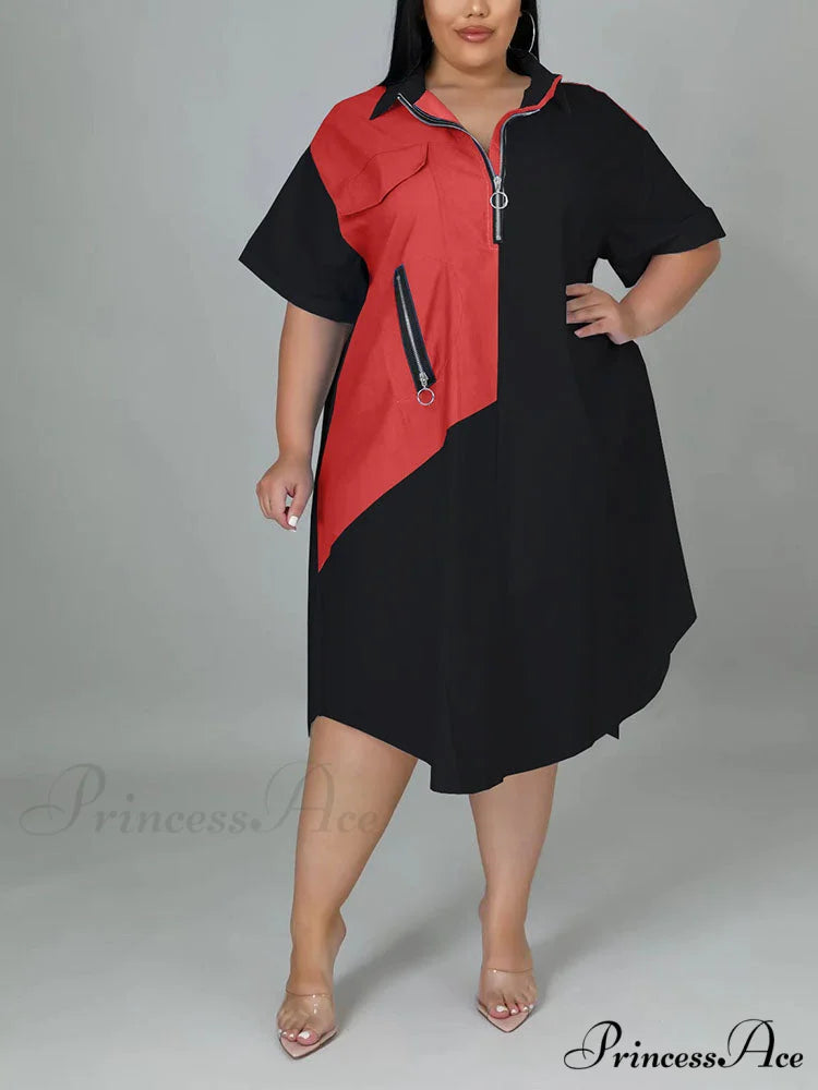 Color Block Zip Trendy Up Puffer Jacket