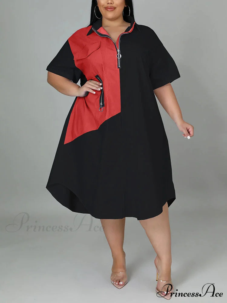 Color Block Zip Trendy Up Puffer Jacket