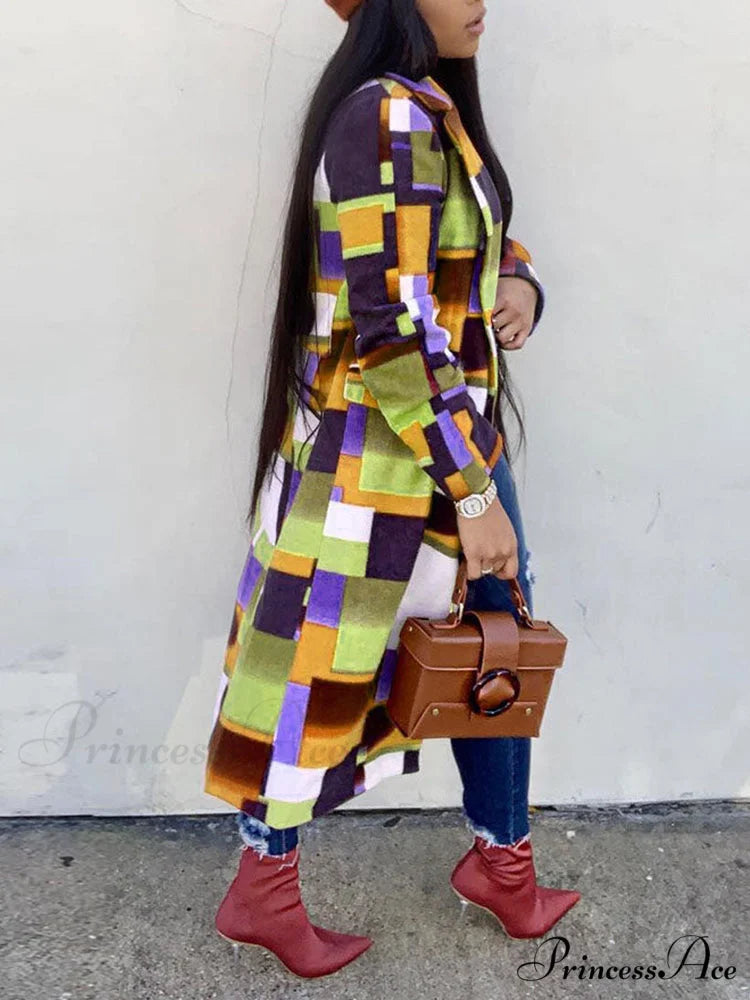 Color Block Zip Trendy Up Shirt Dress