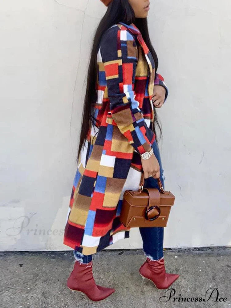 Color Block Zip Trendy Up Shirt Dress