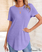 Color Casual Solid - T-Shirt Back Single-Breasted