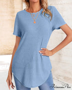 Color Casual Solid - T-Shirt Back Single-Breasted