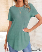 Color Casual Solid - T-Shirt Back Single-Breasted