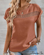 Color Cutout Solid T-shirt