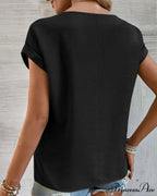 Color Cutout Solid T-shirt