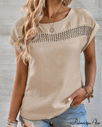 Color Cutout Solid T-shirt
