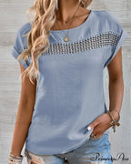 Color Cutout Solid T-shirt