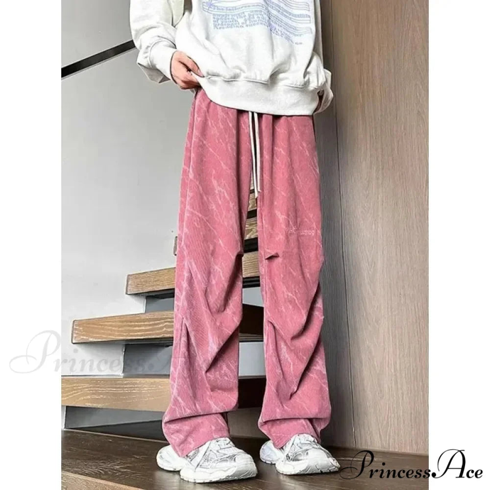 Colorful Corduroy Wide Leg Trousers