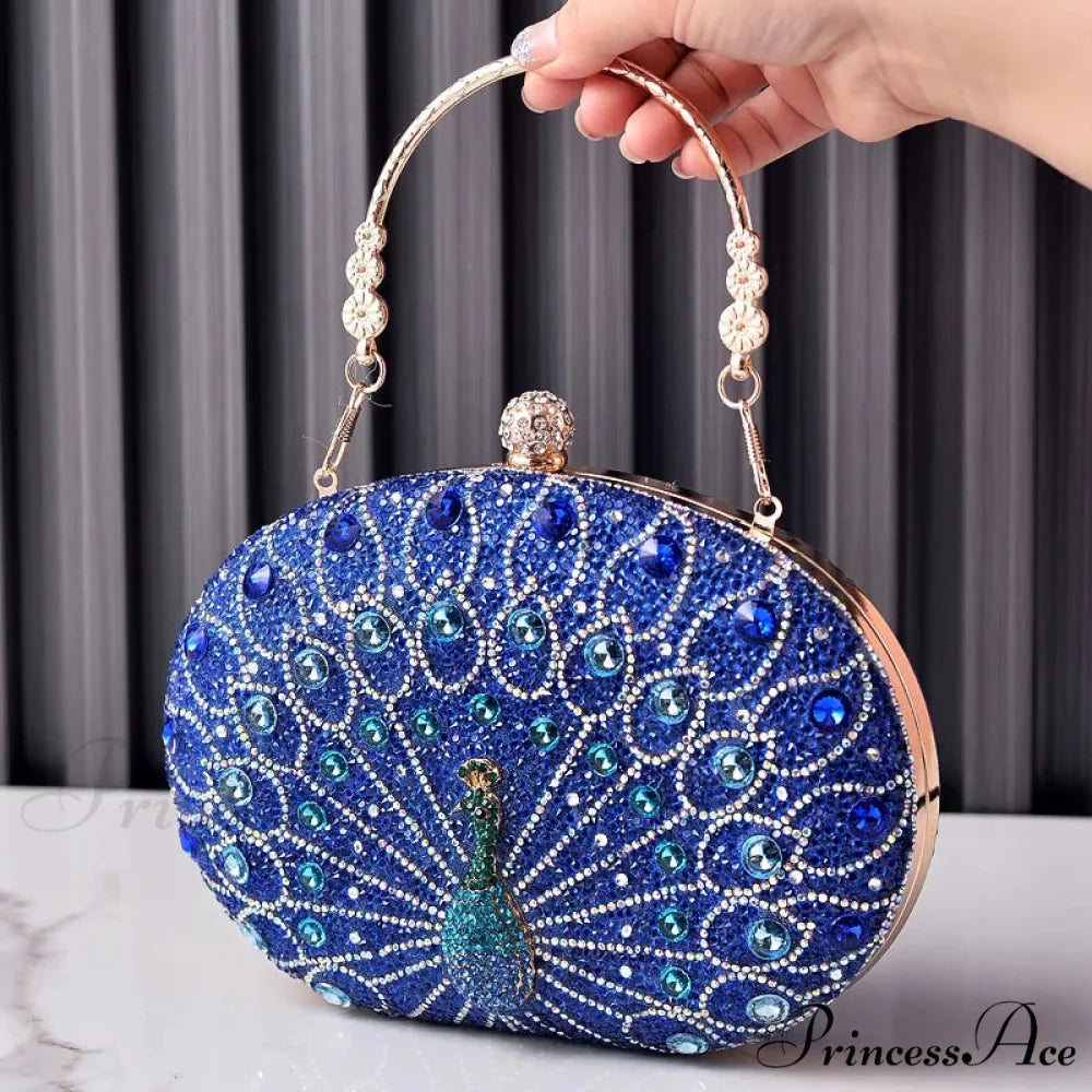 Colorful Design Gemstone Night Rhinestone Shoulder Clutch Bag