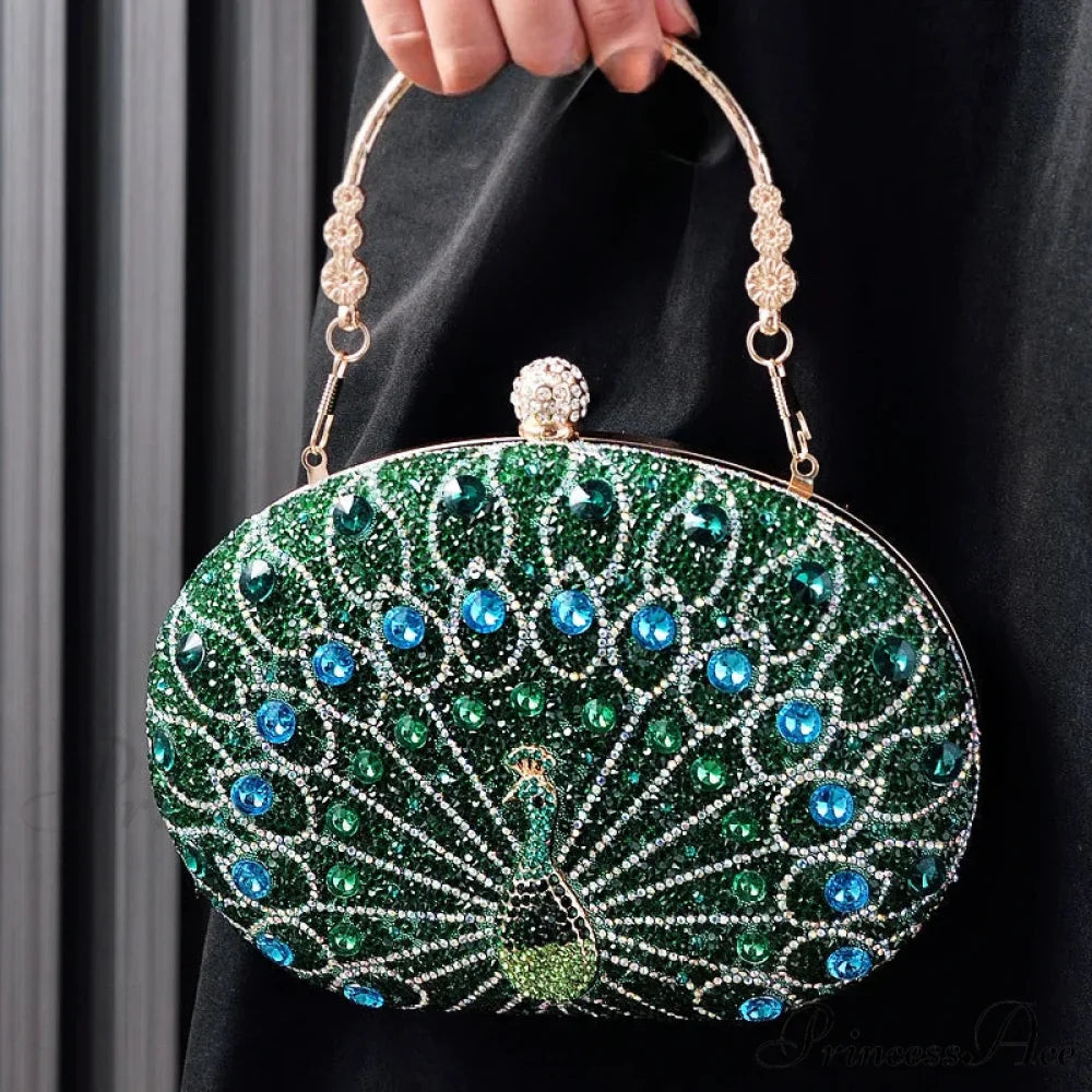 Colorful Design Gemstone Night Rhinestone Shoulder Clutch Bag