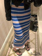 Colorful Elegant A-line Slim Fashion Black Chic Autumn Winter Midi Skirt