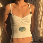 Colorful Patchwork Bow Crop Top