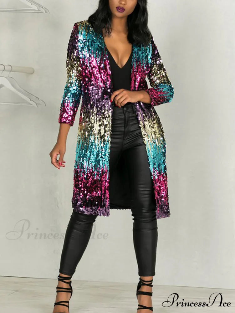Colorful Striped Graceful Pit Cardigan