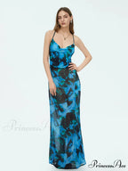 Colorful Suspender Open-Back Flower Dress