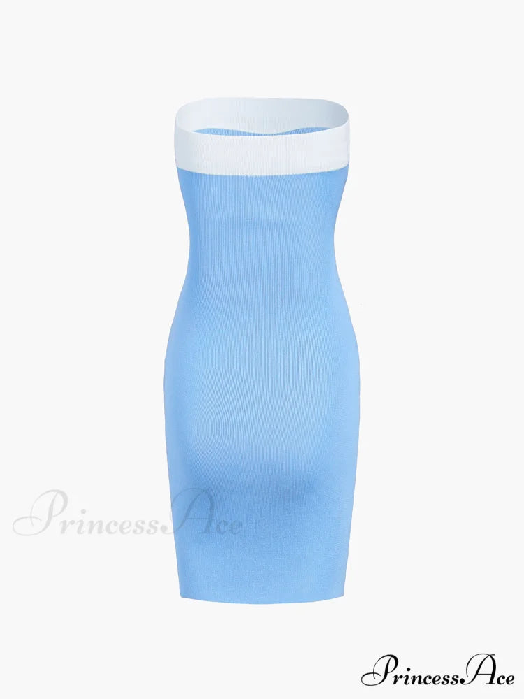 Contrast Trim Graceful Bodycon Short Dress