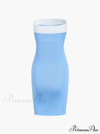 Contrast Trim Graceful Bodycon Short Dress