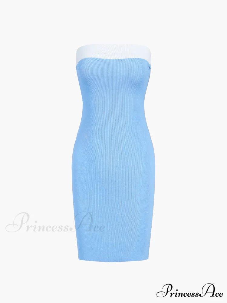 Contrast Trim Graceful Bodycon Short Dress