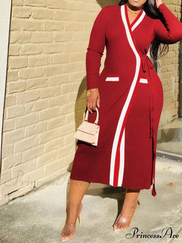 Contrast Waist Graceful Vintage Tailored Pants