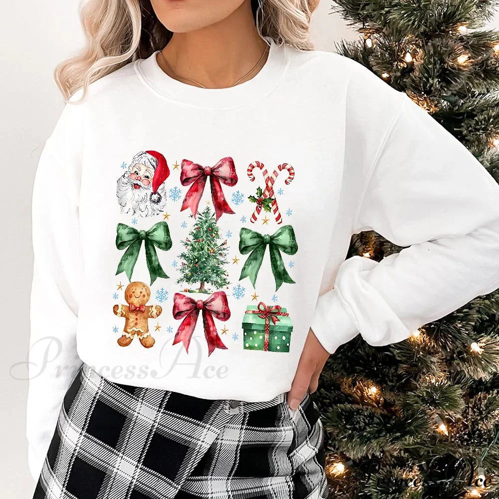 Coquette Christmas Santa Sweatshirt - Holiday Hoodie