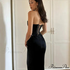 Corset Bandage Sexy Two Piece Maxi Dress