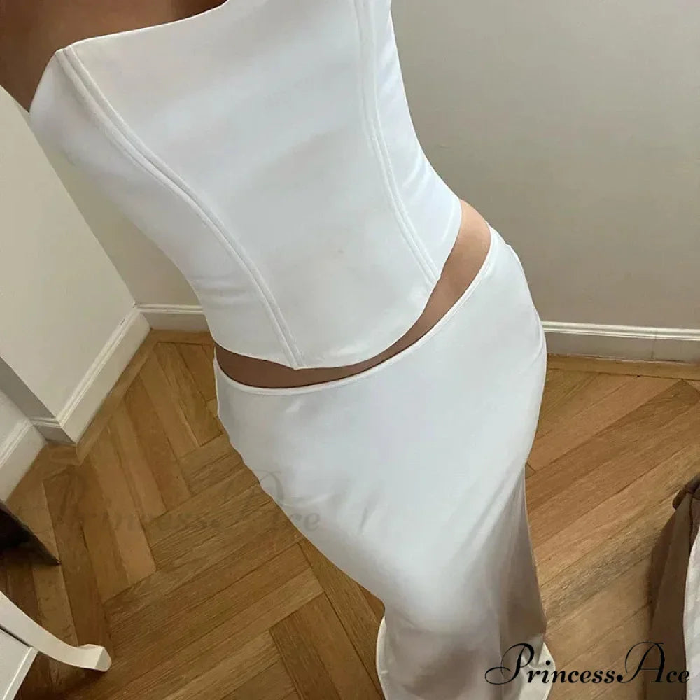 Corset Bandage Sexy Two Piece Maxi Dress