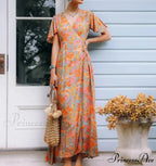 Cotton Amber Floral Bohemian Dress