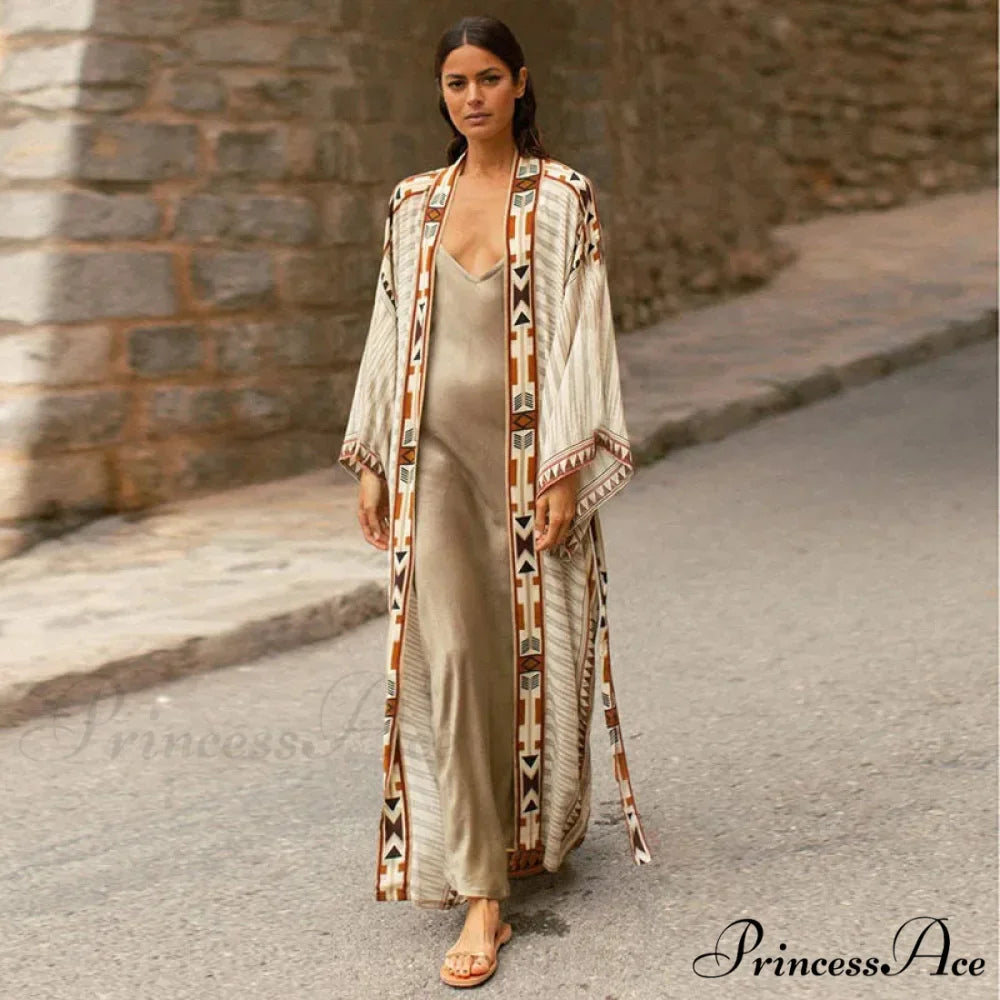 Cotton Flower Pattern Kimono Cover-up