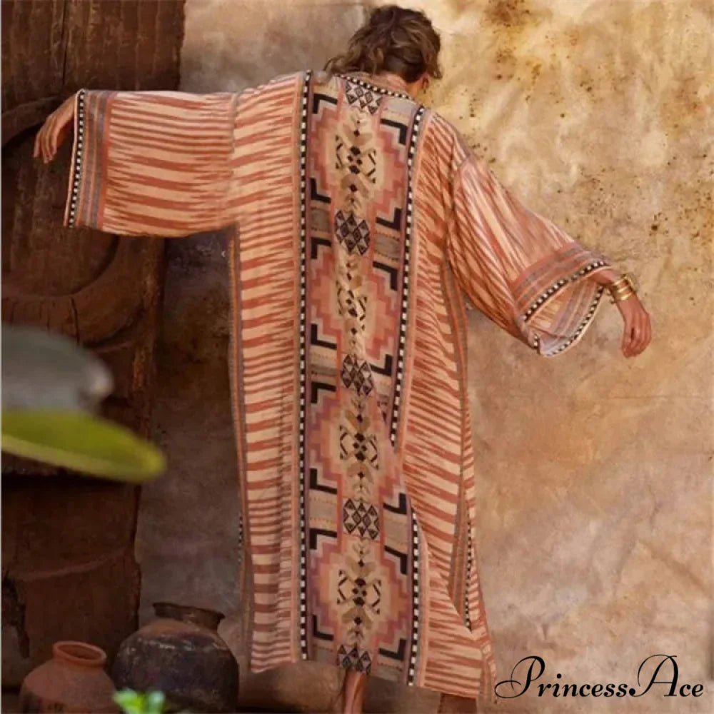 Cotton Flower Pattern Kimono Cover-up