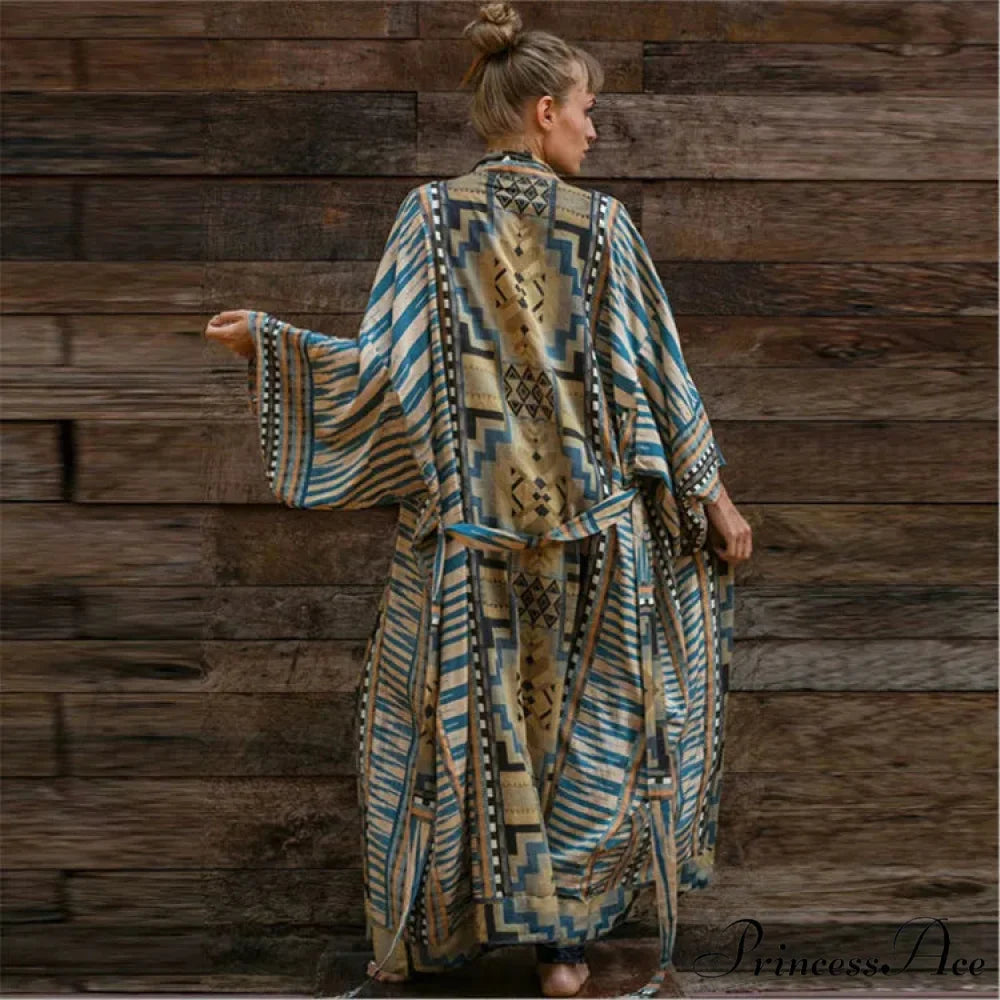 Cotton Flower Pattern Kimono Cover-up