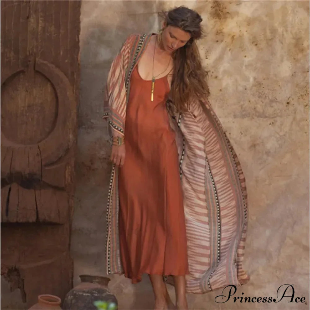 Cotton Flower Pattern Kimono Cover-up