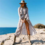 Cotton Flower Pattern Kimono Cover-up