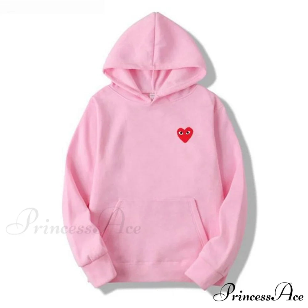 Cotton Heart-Eye Printed Fall/Winter Casual Hoodies