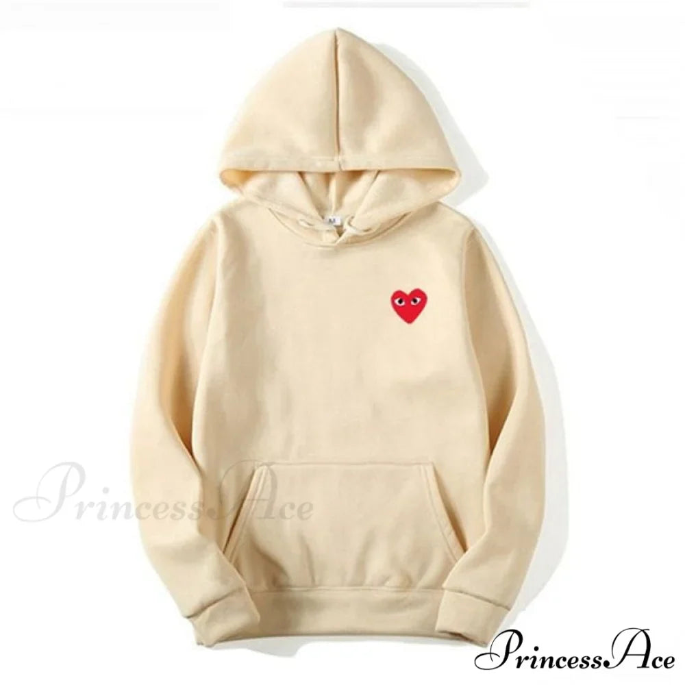 Cotton Heart-Eye Printed Fall/Winter Casual Hoodies