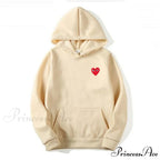 Cotton Heart-Eye Printed Fall/Winter Casual Hoodies