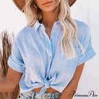 Cotton Linen Summer Blouse