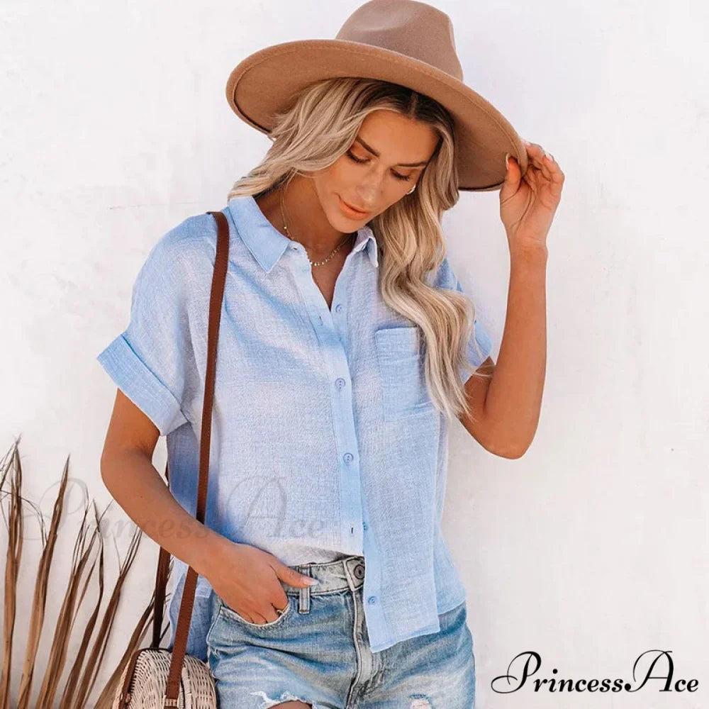 Cotton Linen Summer Blouse