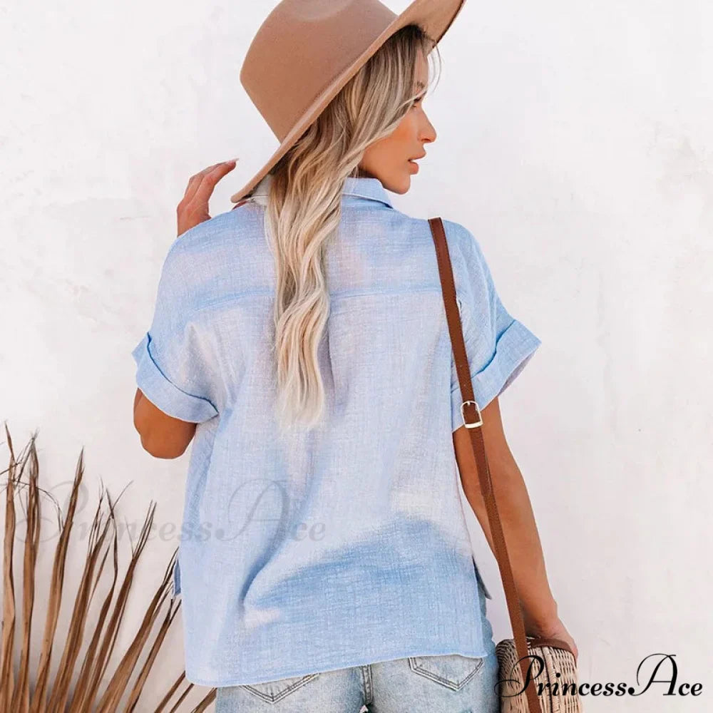 Cotton Linen Summer Blouse