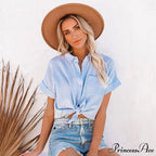 Cotton Linen Summer Blouse