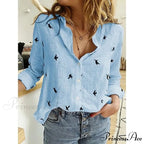 Cotton Linen Vintage Flower Print Blouse