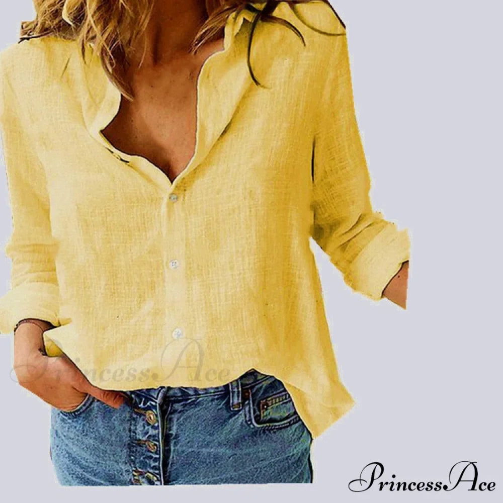 Cotton Linen Vintage Flower Print Blouse