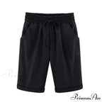Cotton Pants Ladies Drawstring Elastic Loose Shorts