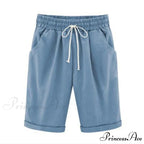 Cotton Pants Ladies Drawstring Elastic Loose Shorts