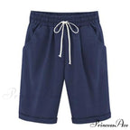 Cotton Pants Ladies Drawstring Elastic Loose Shorts