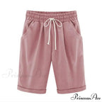 Cotton Pants Ladies Drawstring Elastic Loose Shorts