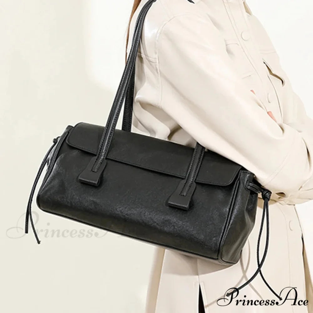 Cow Authentic Leather Deluxe Satchel Shoulder Bag